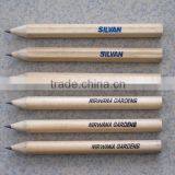 3.5" Hexagonal / Round Shape Sharpened 2.0mm HB Lead Promotion Natural Wood Golf Pencil thumbnail-1