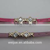 Lady's Fashion Skinny Belt With Glass for Dress thumbnail-2