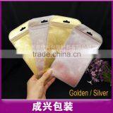 Hanging Packaging Bag/nylon Zipper Pouch/golden Silver Color Packing Sleeve for Mobile Phone Cover thumbnail-3