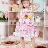 Fashion Dress for Baby Girl Cotton Dress With Belt Fashion Wholesale Spring Cotton Flower Baby Girl Dress thumbnail-2