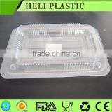 The 2015 new two compartments black plastic rectangular microwave fast food container with lid