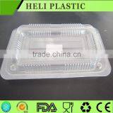 The 2015 New Two Compartments Black Plastic Rectangular Microwave Fast Food Container With Lid thumbnail-1