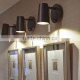 0814-31 Braided Silky Chrome With Black Polished Nickel Insets Smoke Grey Wall Lamp