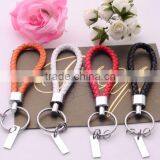 >>>New Fashion Men Key Candy Colors Faux Leather Silver Plated Leather Key Chain/ thumbnail-4