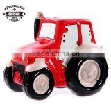 ceramic hanpaint Modern Tractor money saving Box/coin bank