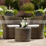 Small coffee table set synthetic rattan wicker outdoor furniture - P.E rattan dining set - PVC Rattan garden coffee chair