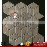 IMARK Gray Color Hexagon Ceramic Mosaic Tile/ Art Wall Mosaic Tile For Modern Kitchen/Bathroom Design