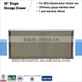 Stainless steel bbq island single storage drawer