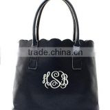 Low MOQ Wholesale PU leather scalloped shoulder bag