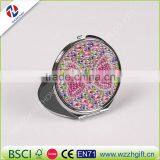 Wedding Party Bridesmaid Girl Friend Promotional Gift,bling Crystal Rhinestone Sticker for Mirror,mini Beauty Makeup Compact Poc thumbnail-3