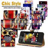 Cheap Goods From China for Wiko Goa Case, Wallet Stand Printed pu Leatherflip Case Cover for Wiko Goa