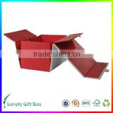 Custom Handmade Flat Packing Foldable Skin Care Box With Ribbon