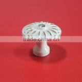 Round Flower Design Zinc Alloy Furniture Knobs and Ivory White Cabinet and Drawer Knob thumbnail-1