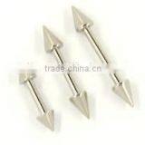 Wholesale Stainless Steel Straight Eyebrow Ring With Spikes Body Jewelry thumbnail-1