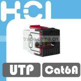 ISO RJ45 8P8C UTP 180Degree Cat 6A Keystone Jack thumbnail-4