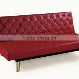 Modern elegant high quality red leather delicate sofa bed