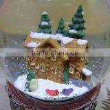 Custom Resin Candy House Musical Christmas Snow Globe thumbnail-2