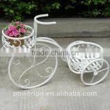 2-tier Wrought Iron Patio Decorative Bicycle Flower Pots PL08-6645 thumbnail-2