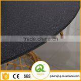 TH404 Black Round Marble Stainless Steel Modern Dining Table thumbnail-2