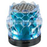 New Arrival Crystal Lotus Transparent Colorful Light Speaker USB Mini Speaker Creative Speaker With Radio Function thumbnail-2