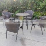 Garden Furniture Aluminum Coffee Table and Chair Set thumbnail-5