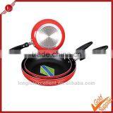 China Bakelite Handle 18-32cm Aluminum Chinese Wok Nonstick Frying Pan Induction Fry Pan thumbnail-1