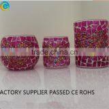 Wedding Pink Handing Mosaic Glass Candle Votives thumbnail-6