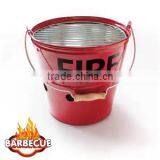 Popular OEM Fire Bucket High Quality Camping BBQ Set Portable Charcoal Barbecue Grill thumbnail-1