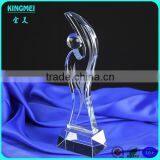 Fashion Transparent Crystal Glass Award Golf Ball Cup With Ball Top thumbnail-1