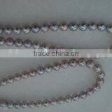 New 10-11mm Purple Round Freshwater Pearl 16 Inches Strand thumbnail-3