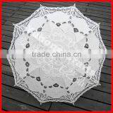 Handmade Ivory Battenburg Lace Parasols thumbnail-4