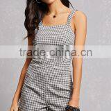Fashion Ladies Plaid Printing Short Cami Womens Romper thumbnail-2