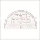 9inch Sandwich Line Military Protractor, Transparent Plastic Big Protractor for Military Training #KMP-3 thumbnail-1