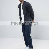 2017 High Quality New Design Durable Baseball Collar 100% Polyester Sweat Black Casual Men Sport Running Bomber Jacket thumbnail-4