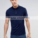 Guangzhou Xinlan Factory Custom Short Sleeve Navy Men's 100% Polyester Pique 200g Slim Fit Casual Latest Polo T-Shirt thumbnail-1