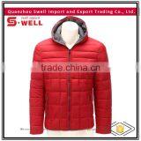 Windproof Red Winter Mens Quilted Hoody Thermal Jacket thumbnail-1