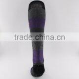 European Size Melanged Cotton Yarn Wide Strip Knee High Socks Women thumbnail-6