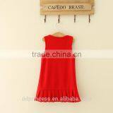 Flower Dresses for Girl of 5 Years Old Red Cartoon Sequines Design Girl Clothing thumbnail-2