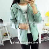 2017 Wholesale Beautiful Design Amazing Quality Eco-friendly Breathable Anti-wrinkle Cute 100%cotton Zipper Hoodie thumbnail-1