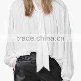 Runwaylover EY2356B Hot Sale 2017 Ladies Elegant Stand Collar Loose Blouse thumbnail-1