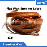 Recycle Waxed Flat Cotton Leather Accessories for All Court-Cross Shoes - All Size - 7-10mm Width - Accept Custom - Brown thumbnail-1