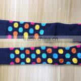 Mid-calf Teen Girl Colorful Dot Jacquard Full Terry Crew Fashion Tube Socks Women thumbnail-6