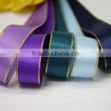 hi-ana ribbon 123 double side double color saddle stitched satin ribbon for chocolate packaging,silk ribbon