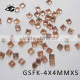 4X4MM Peach Color Rhinestone Square Shaped Hot Fix Rhinestone for Clothing thumbnail-2