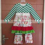 Winter Custom Children Red Xmas Outfits Set Baby Girls Christmas Clothes thumbnail-1