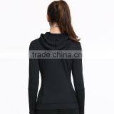 Running Gym Hoodie T- Shirt Women Fitness Tights Shirt thumbnail-3