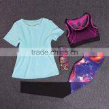 Best Seller Yoga Tops+Bra+Leggings+Headband 4PCS Sports Outfit thumbnail-4