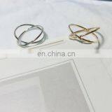 Korean Minimalist Cross Hollow Alloy Ring Above Knuckle Ring thumbnail-3