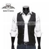 Latest Wholesale High Quality Men Slim Fit Formal Wedding Suit Vest Waistcoat Design thumbnail-1