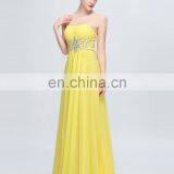 Grace Karin Strapless Sweetheart Long Chiffon Cheap Yellow Prom Dress Patterns CL6002 thumbnail-2